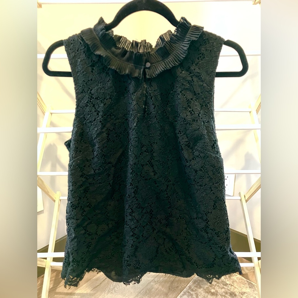 Sofia Falcone inspired black lace top